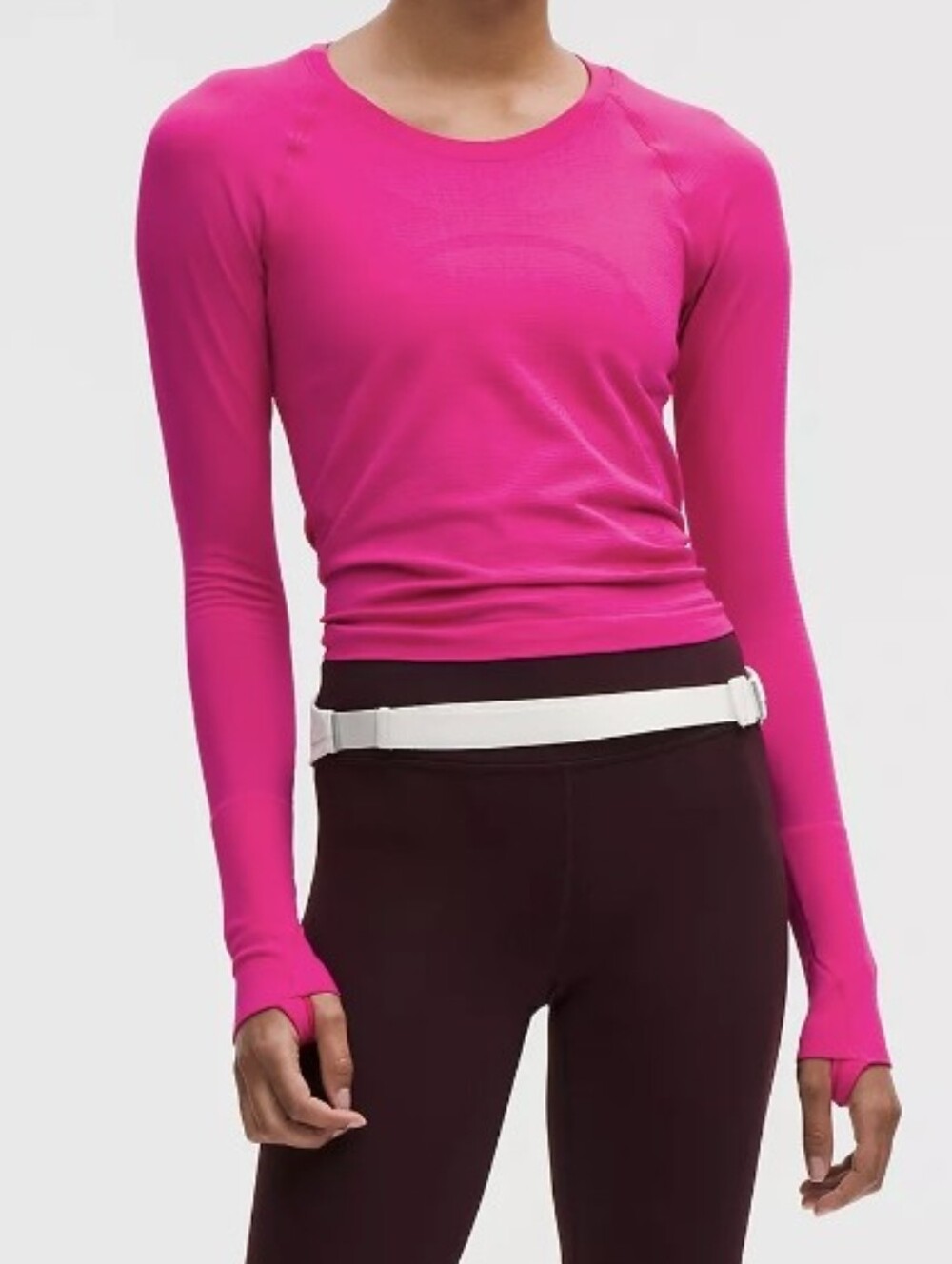 Lululemon Swiftly Tech Long Sleeve 2.0 Waist Length Shirt Pink